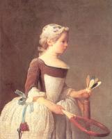 Chardin, Jean Baptiste Simeon - Girl with Shuttlecock